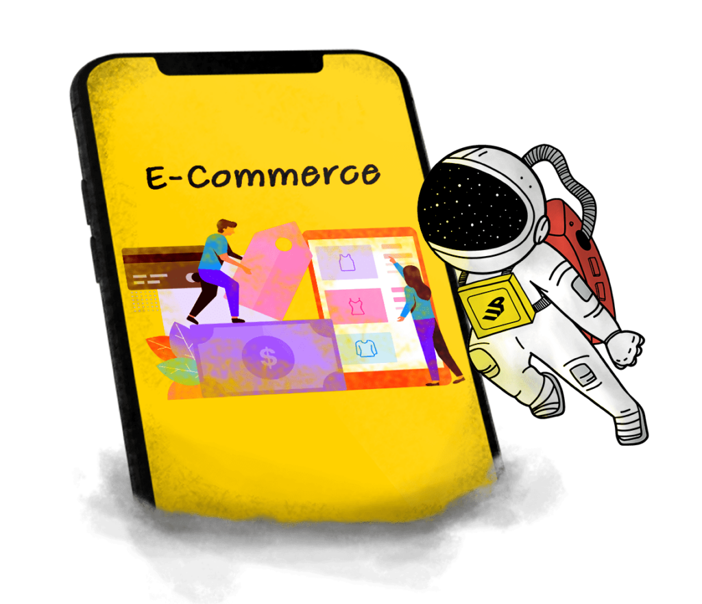 E-commerce met Uptron spaceman