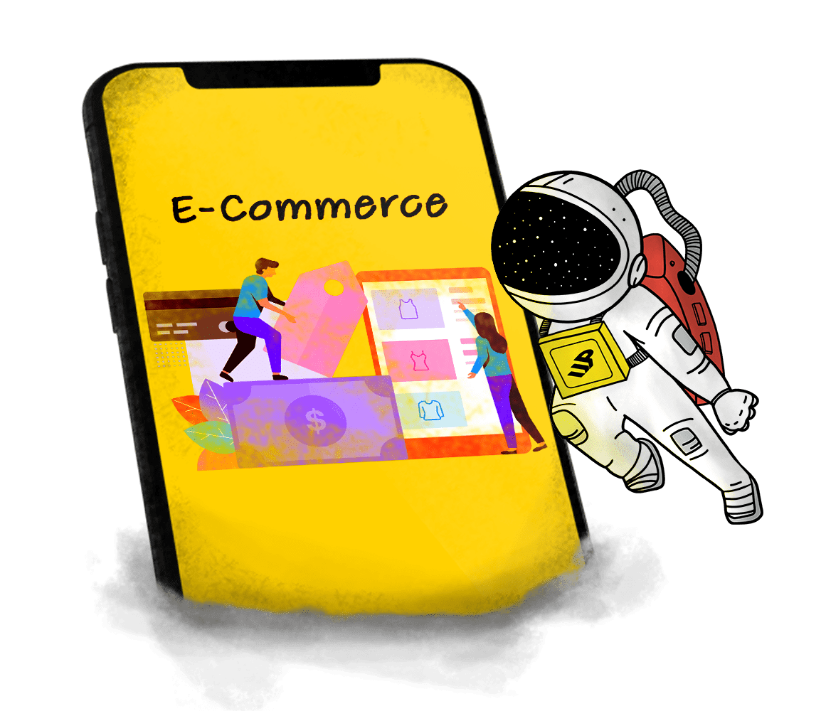 E-commerce met Uptron spaceman